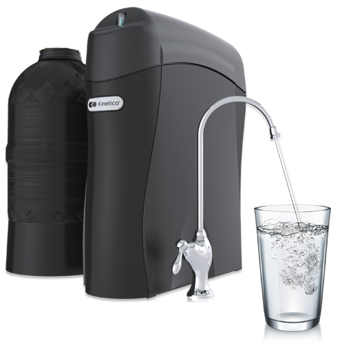 Kinetico K5 Drinking Water Station with water glass